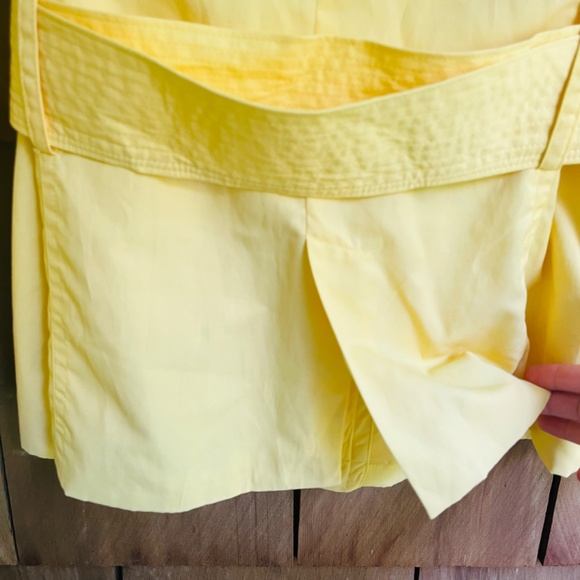 GEORGE Yellow Double-Breasted Trench Coat Belted Cotton Windbreaker Jacket L - Picture 17 of 17